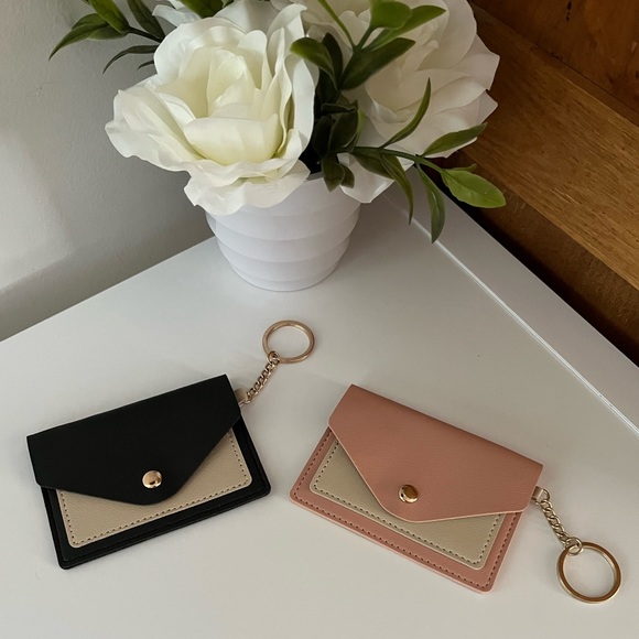 other Accessories - 2 Pack! Wallet/Key Pouch Keychain Black & Pink
